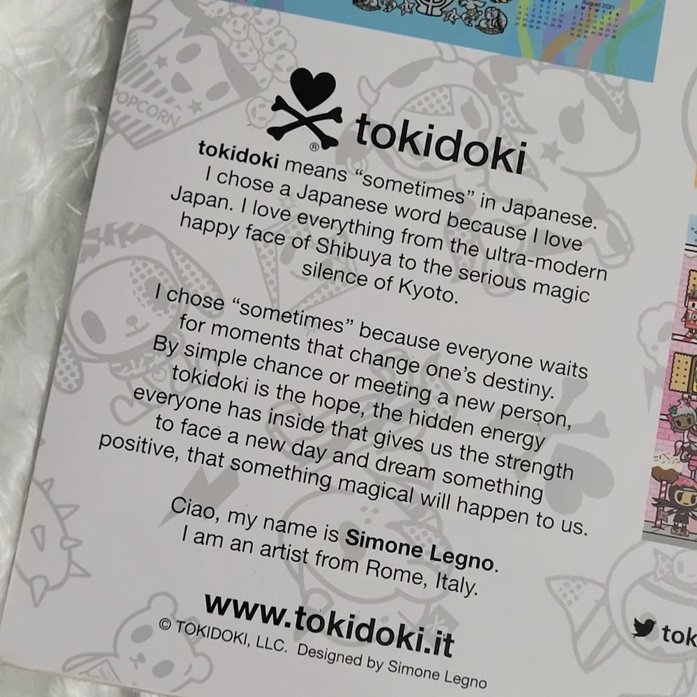 2021 Tokidoki Calendar Sealed and New Anime Colorful